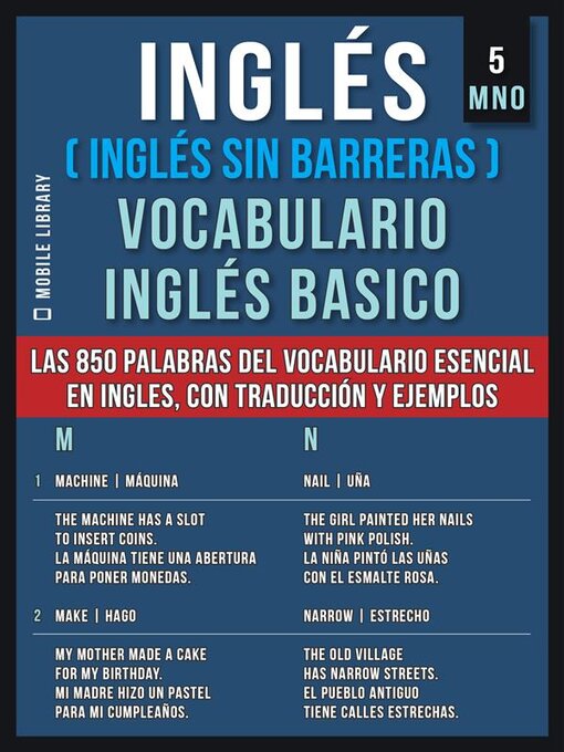 Title details for Inglés (Inglés Sin Barreras) Vocabulario Inglés Basico--5--MNO by Mobile Library - Available